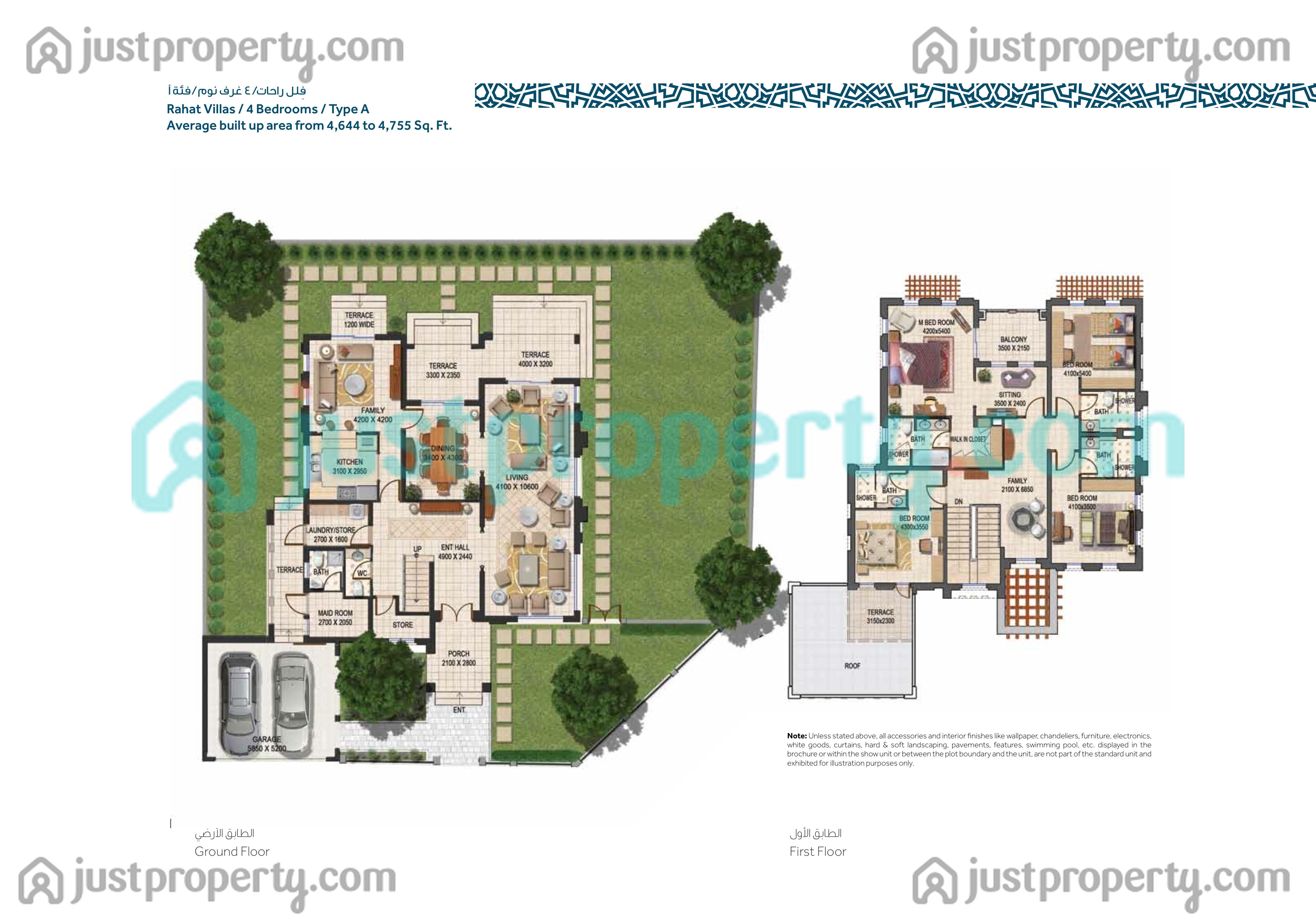 Mudon Rahat Villas Floor Plans