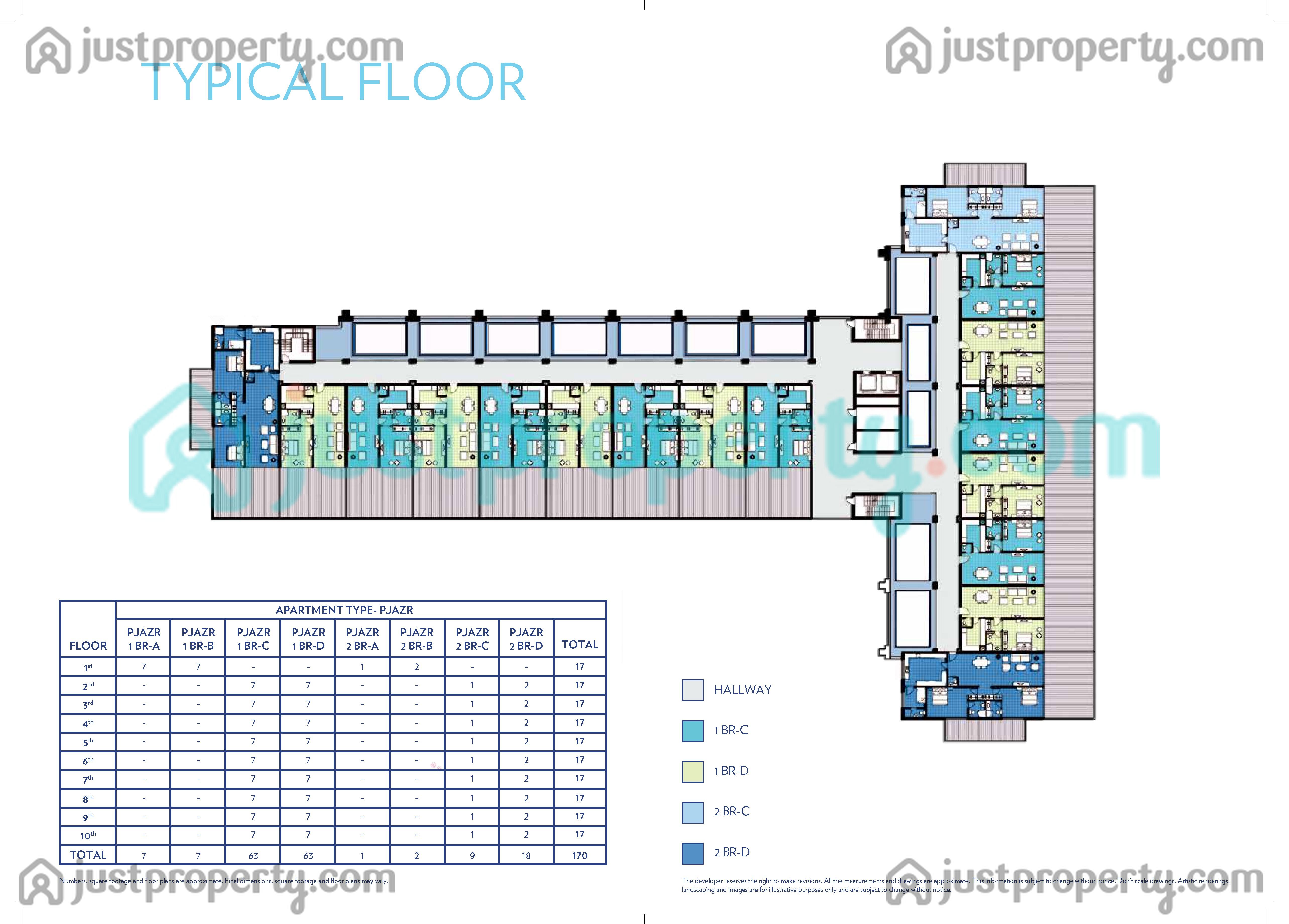 Azure Residence Version 1 Floor Plans
