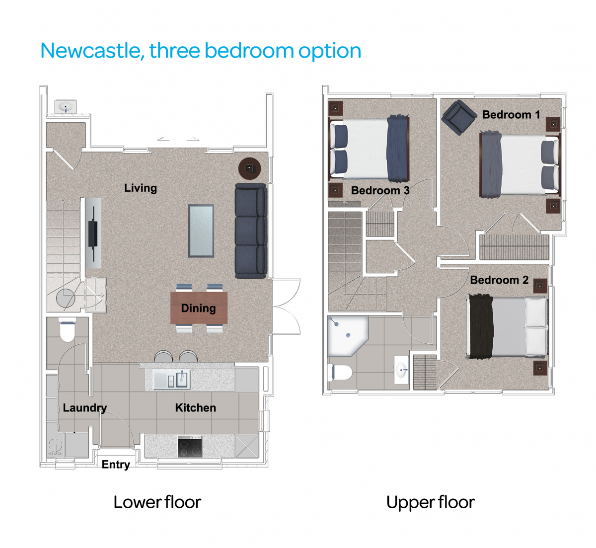 Newcastle Plan Three Bedrooms Ashcroft Homes