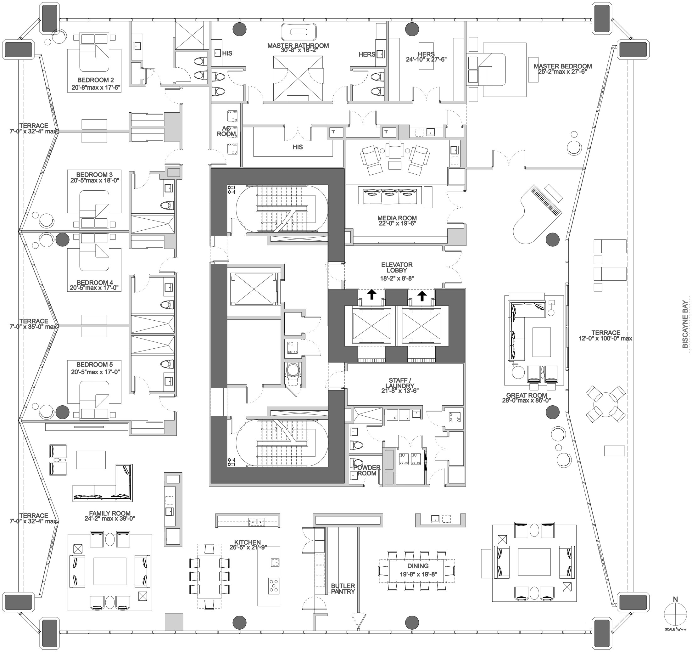 One Thousand Museum Full Floor Plan
