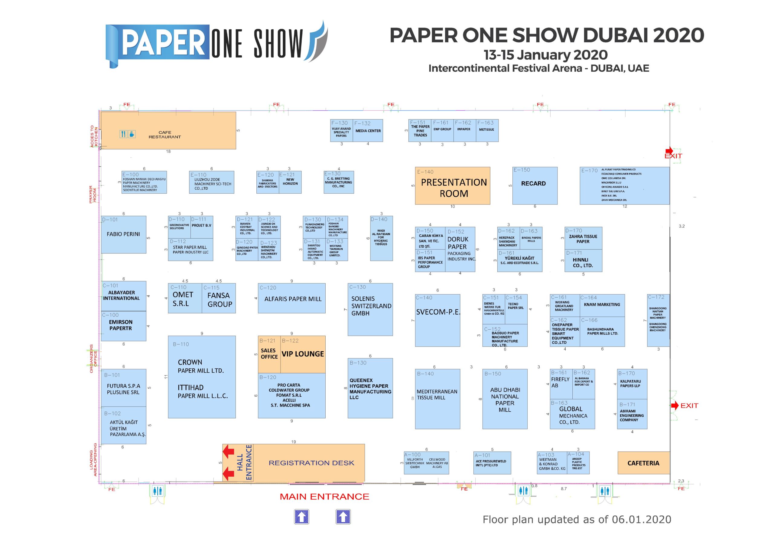 Floor Plan Dubai 2020 PaperOneShow DUBAI. 1315 January 2020