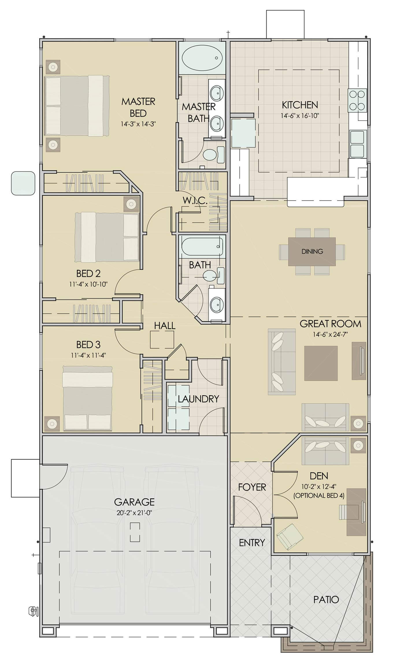 Paseo Plan 1 Pasadera Homes