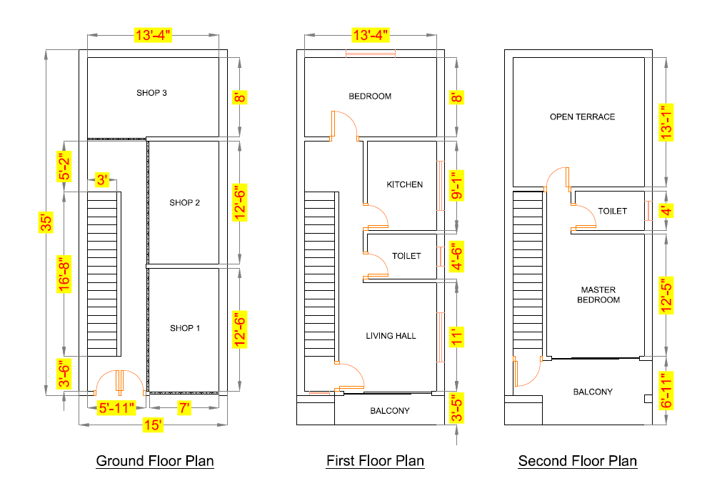 15x35 Feet House Design Ground Floor Shop Full Walkthrough