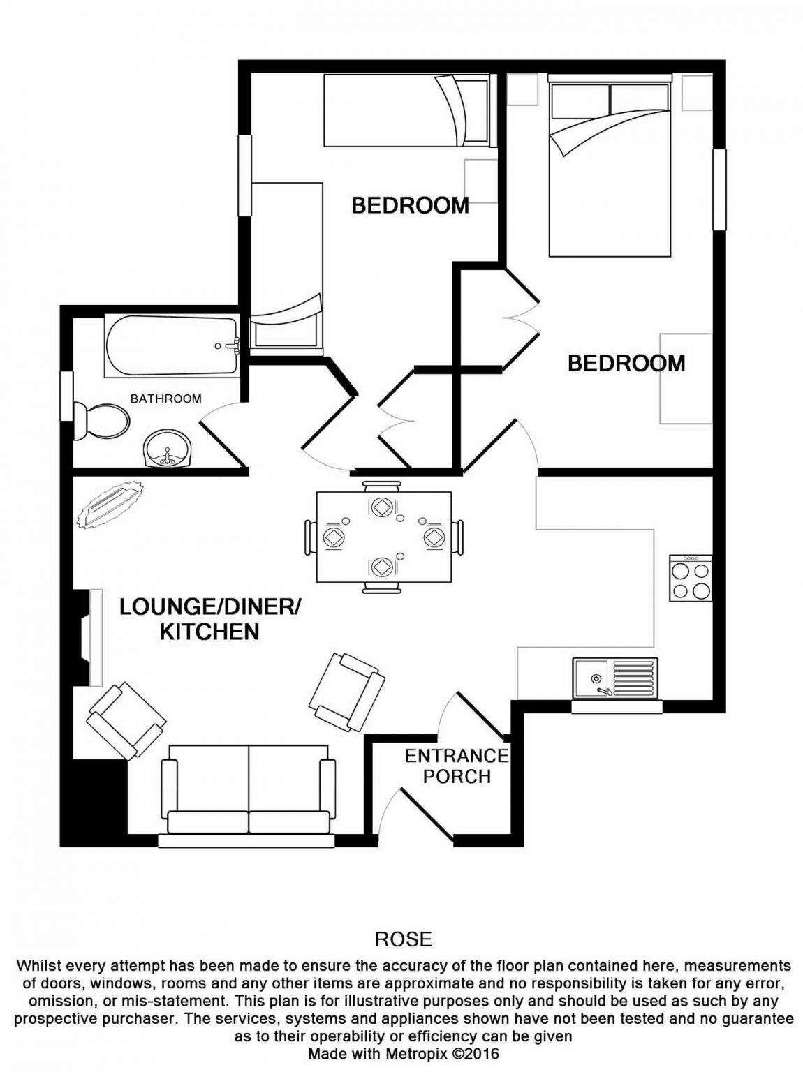 Rose Floor Plan Luxury Self Catering Holiday Cottages in