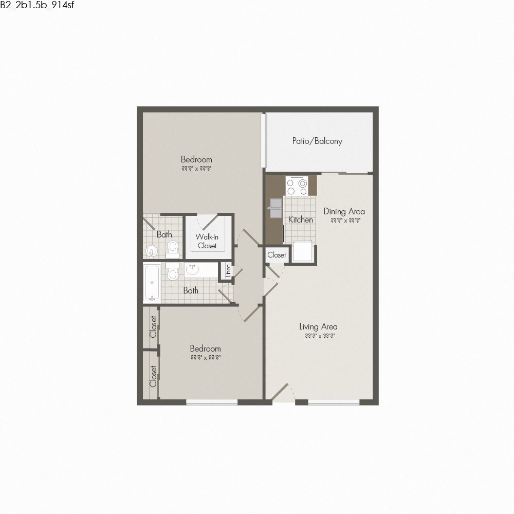 One and Two Bedroom Apartments in Tempe Floor Plans