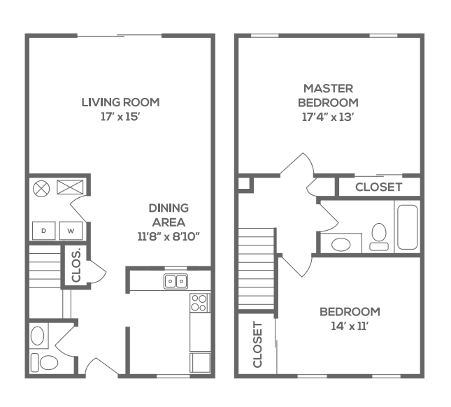 Floor Plans of Galbraith Pointe Apartments and Townehomes