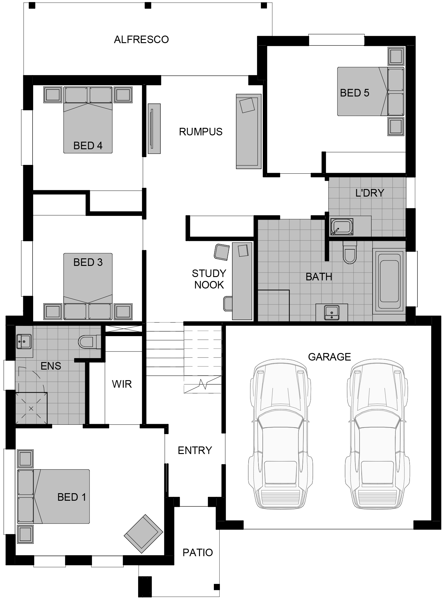 5 Bedroom Home Design Split Level House Plan Sierra
