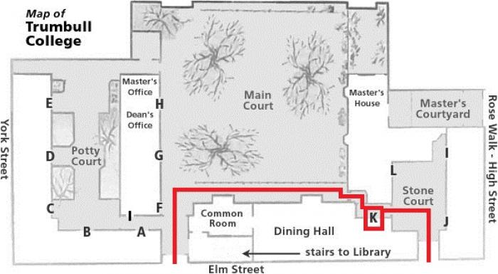 College Map Trumbull College