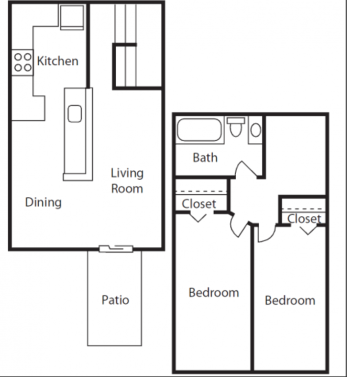 Jackson, MS Apartments The Park at Moss Creek Floor Plans