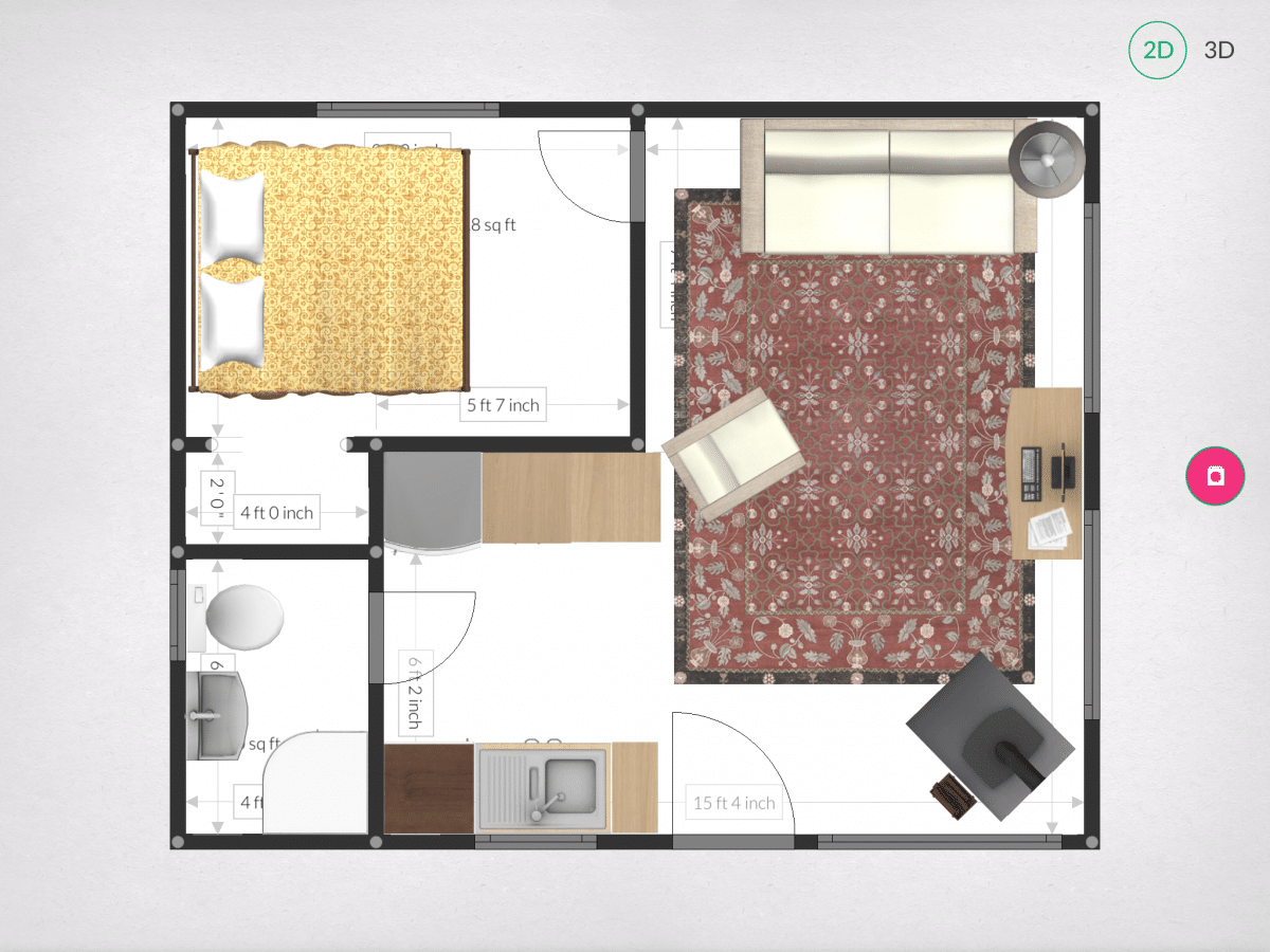 Perfect Floor Plan This 20ft X 24ft Off Grid Cabin Floor