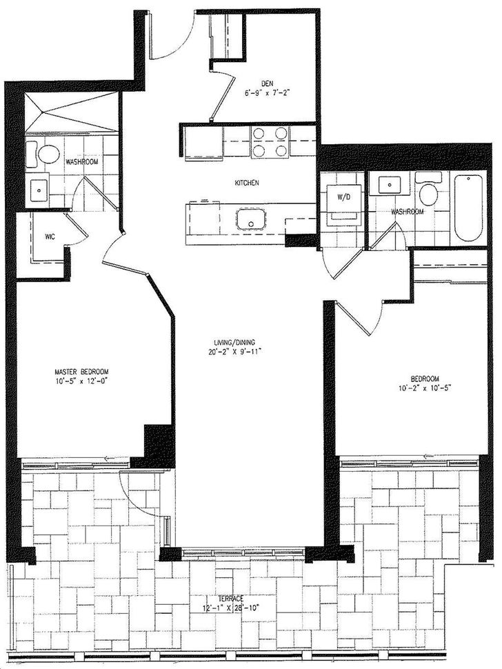 The York Harbour Club by Plaza 2DH Floorplan 2 bed & 2 bath
