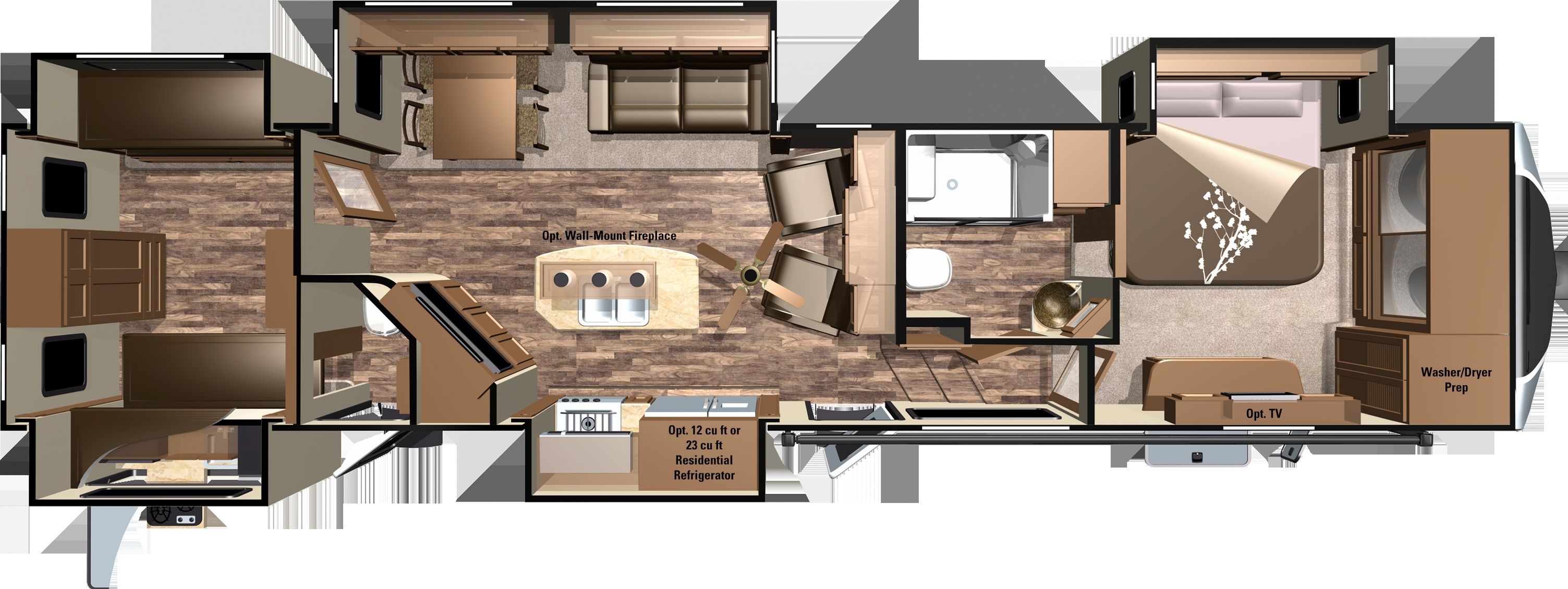 2 Bedroom Rv Floor Plans Floorplans click