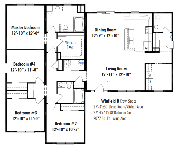 Unibilt Winfield B Floorplan D&W Homes