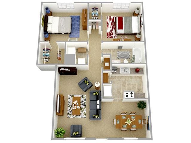 Floor Plans of Woodbridge Apartments in Chesapeake, VA