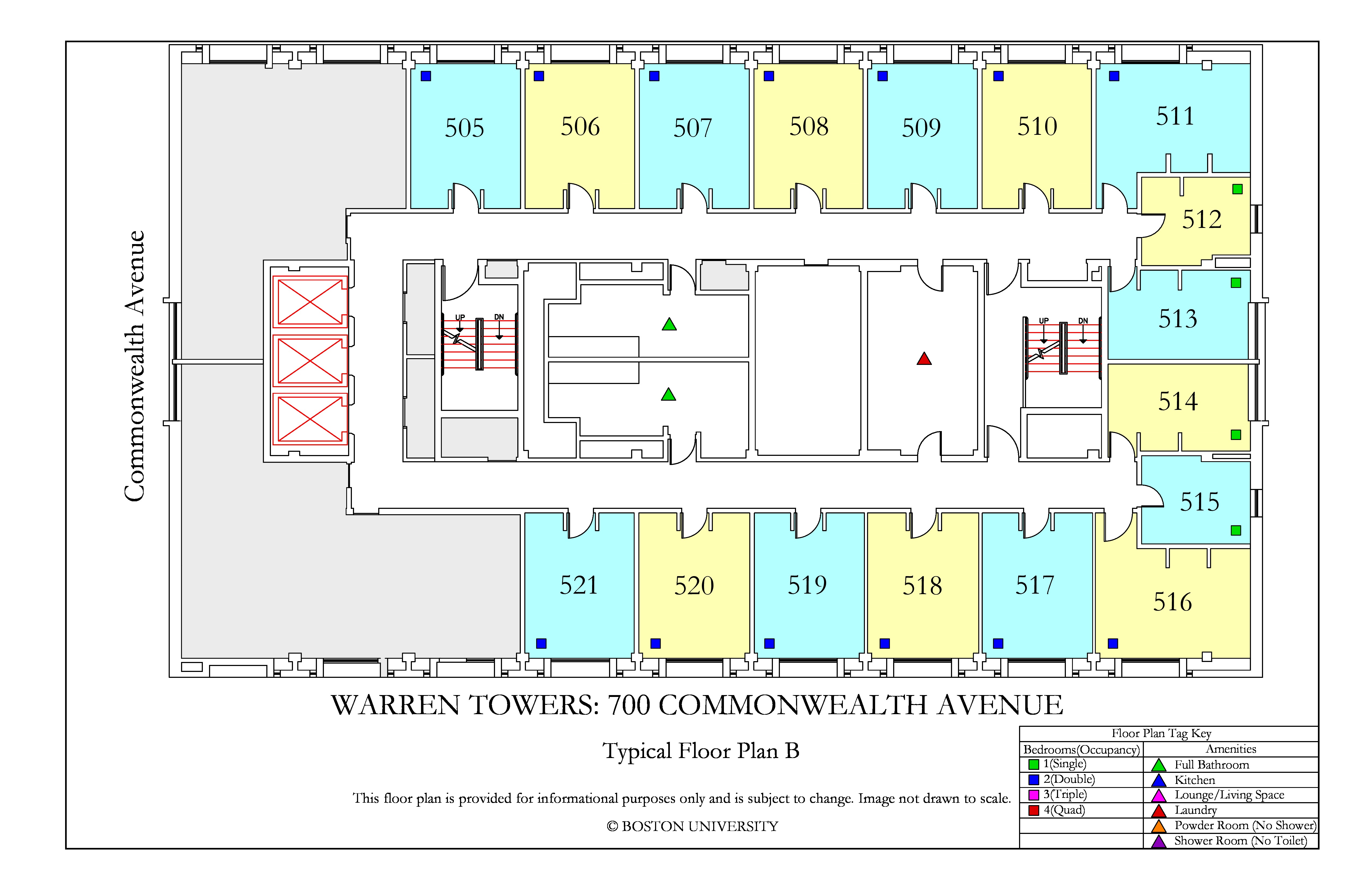 Warren Towers Floor Plans » Housing Boston University