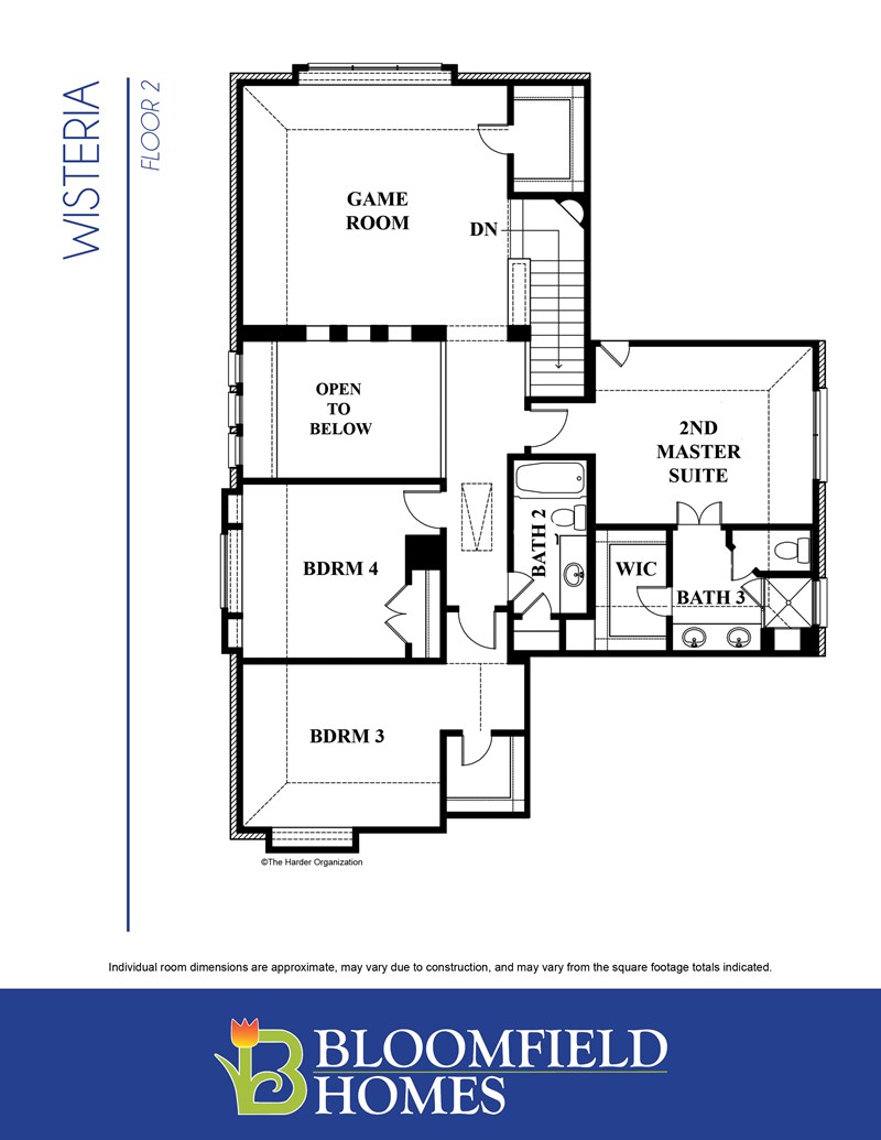 Wisteria Floor Plan 2nd Floor by Bloomfield Homes Marr