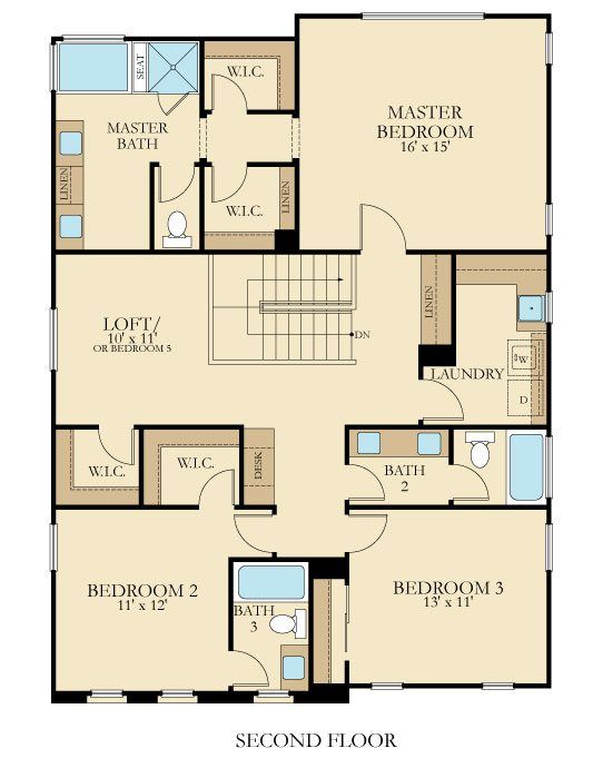 The Logan Plan Second Floor. dreamhome at Palisades in