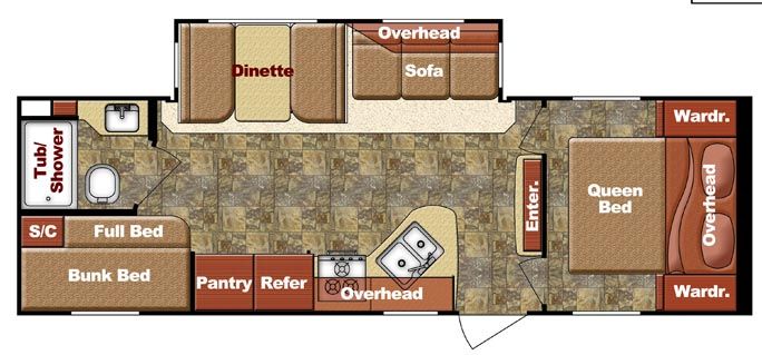 Kingsport Floorplans Gulf Stream RV Floor plans