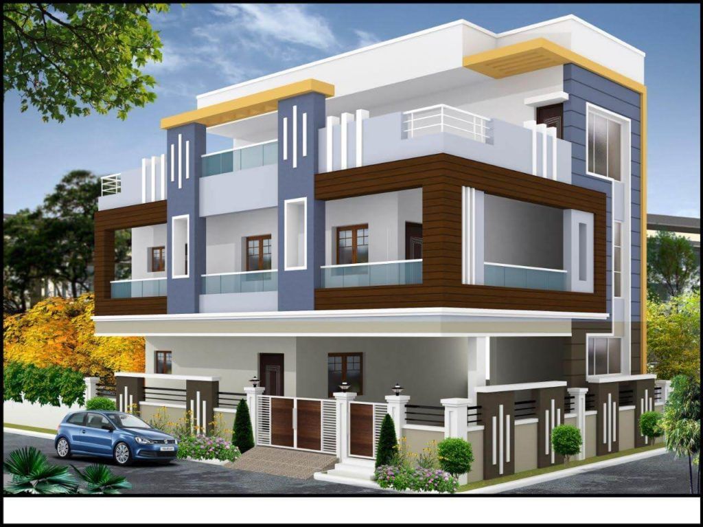 Duplex houses in yapral, hyderabad House balcony design