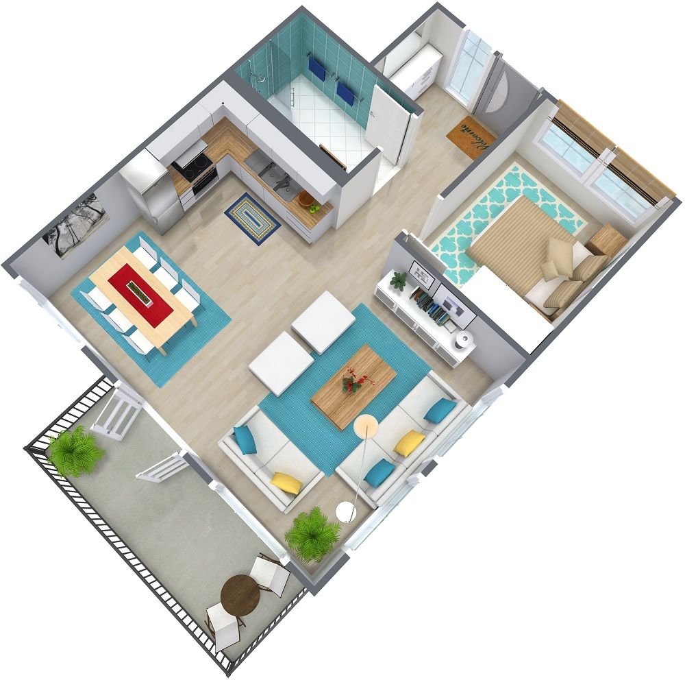 The Best 1 Bedroom Apartment Layout , Perfect 1 Bedroom