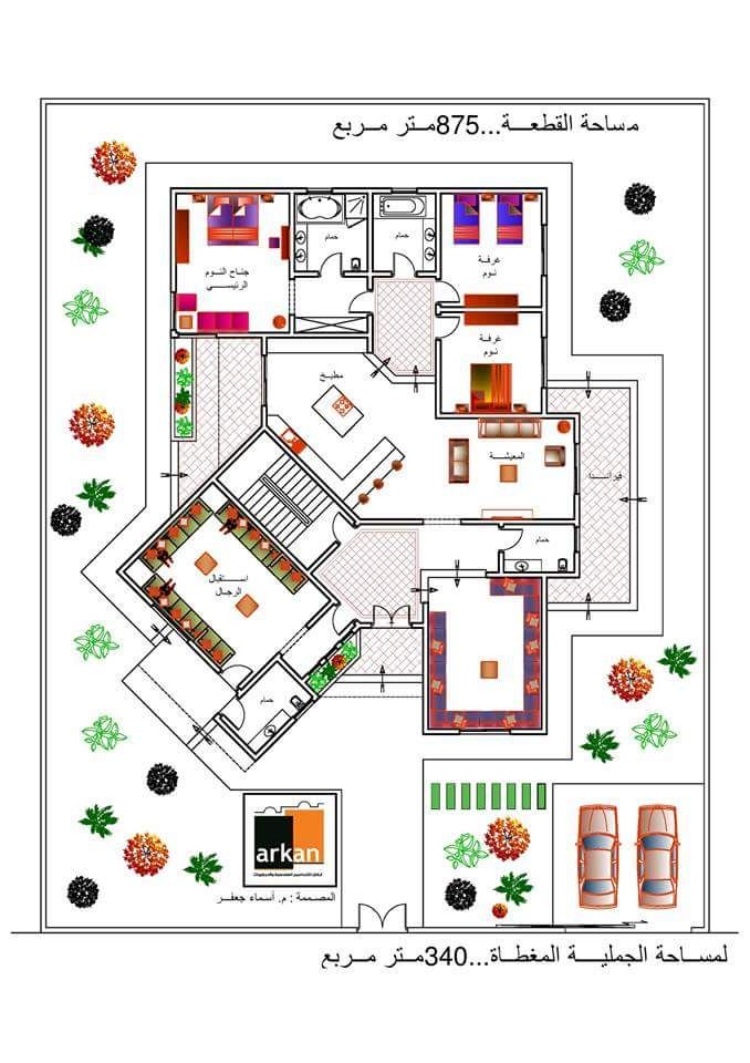 Arabic Libyan home plan Home design floor plans, Home