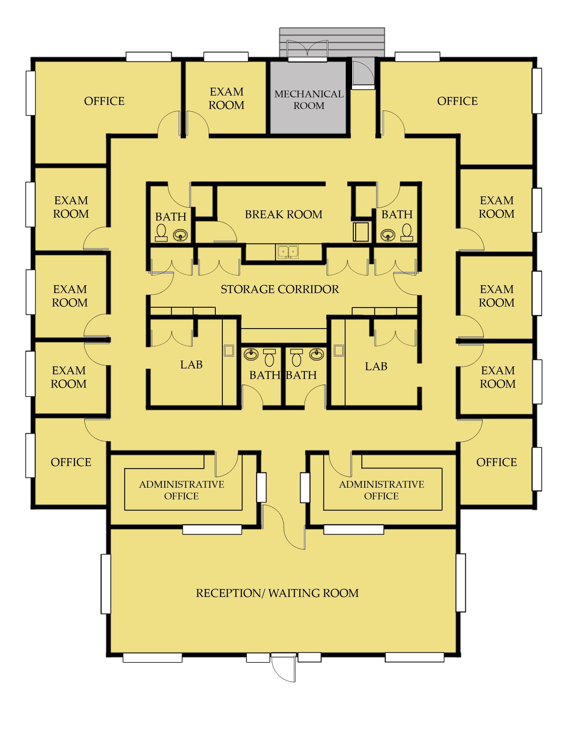 office building floor plans Office floor plan, Medical