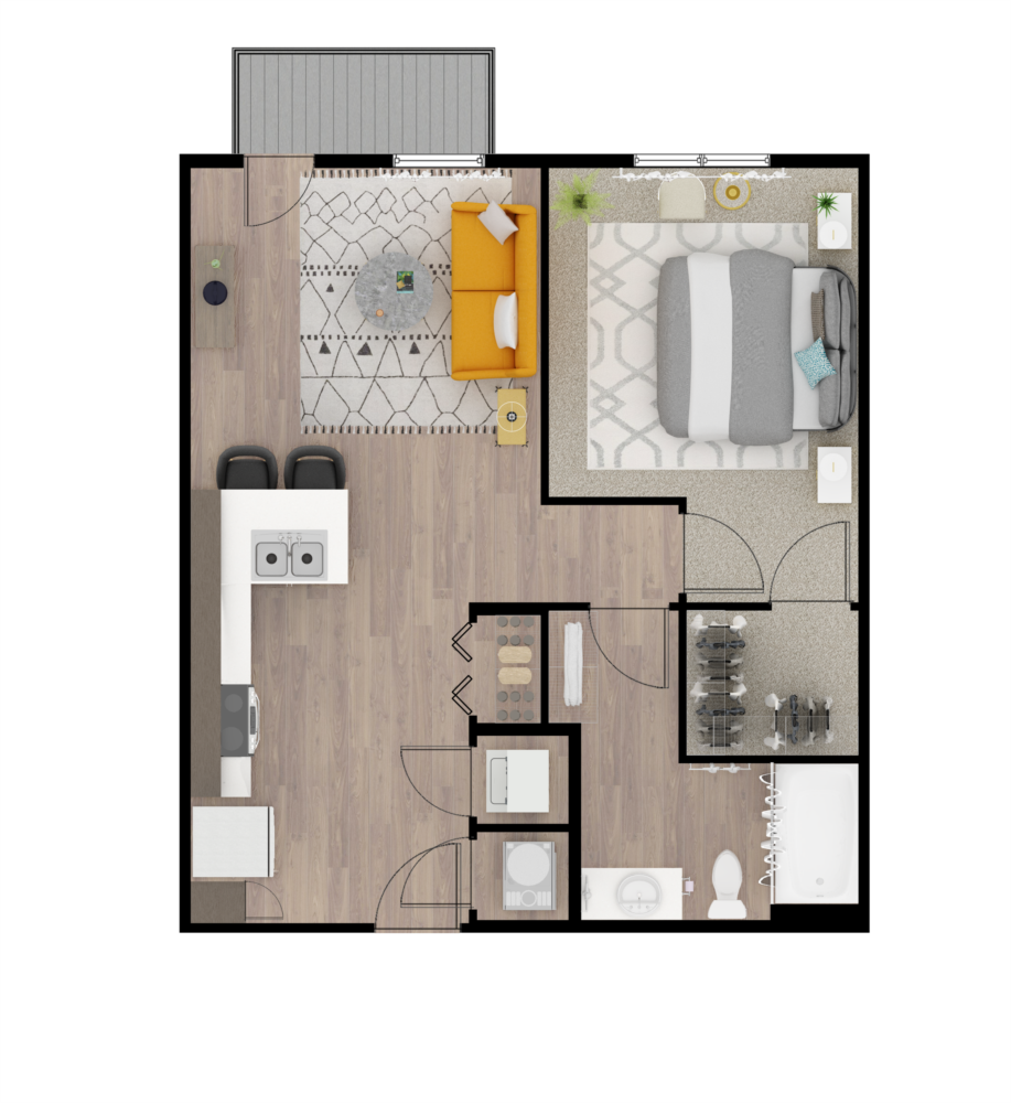 Galena A 1 Bedroom Floor Plan Riverview Apartments