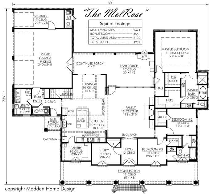 MelRose Floor plan....a little big Madden home design