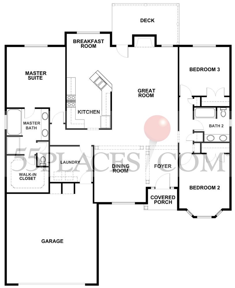 Austin Floorplan 1882 Sq. Ft Tellico Village 55places