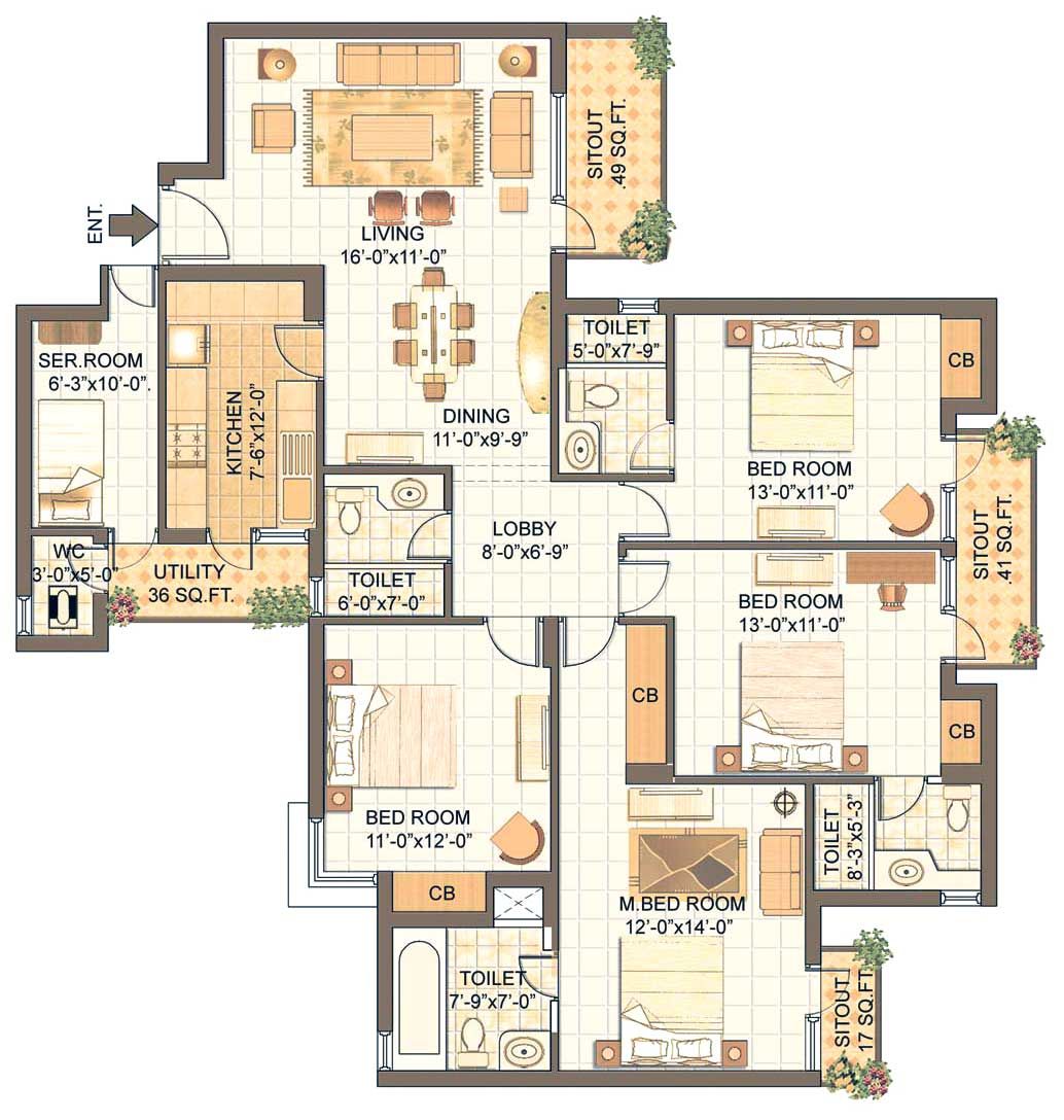 city 4 bedroom condo floor plans Google Search Проекты