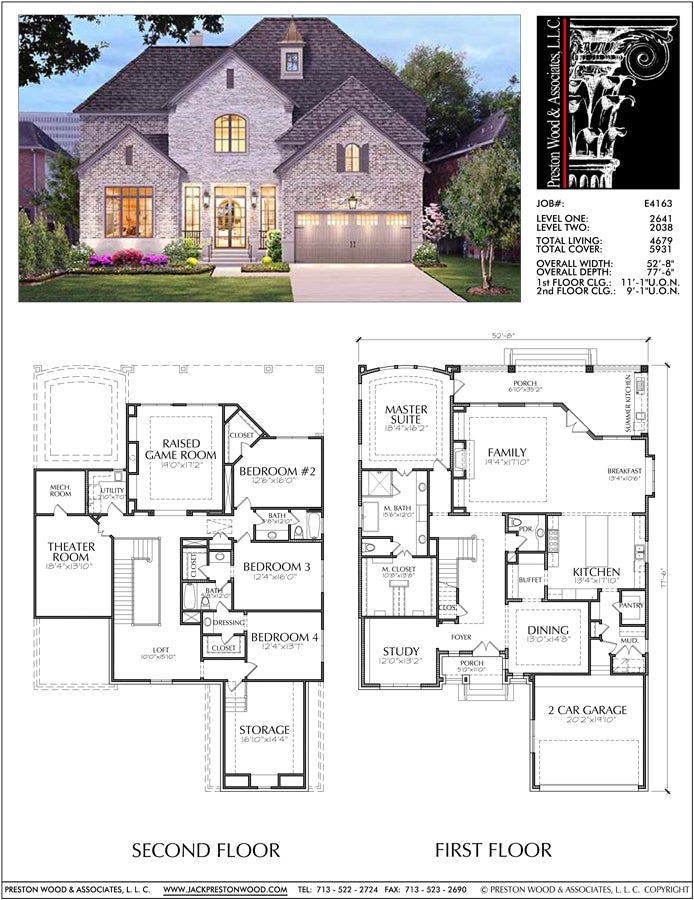 Unique Two Story House Plan, Floor Plans for Large 2 Story