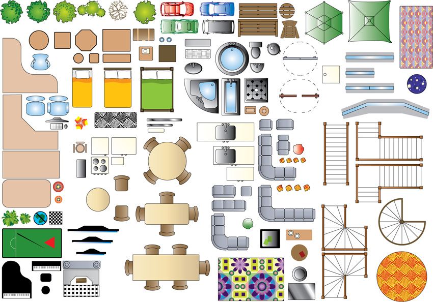 Furniture Plan Symbols 2D Resources ShareCG Floor