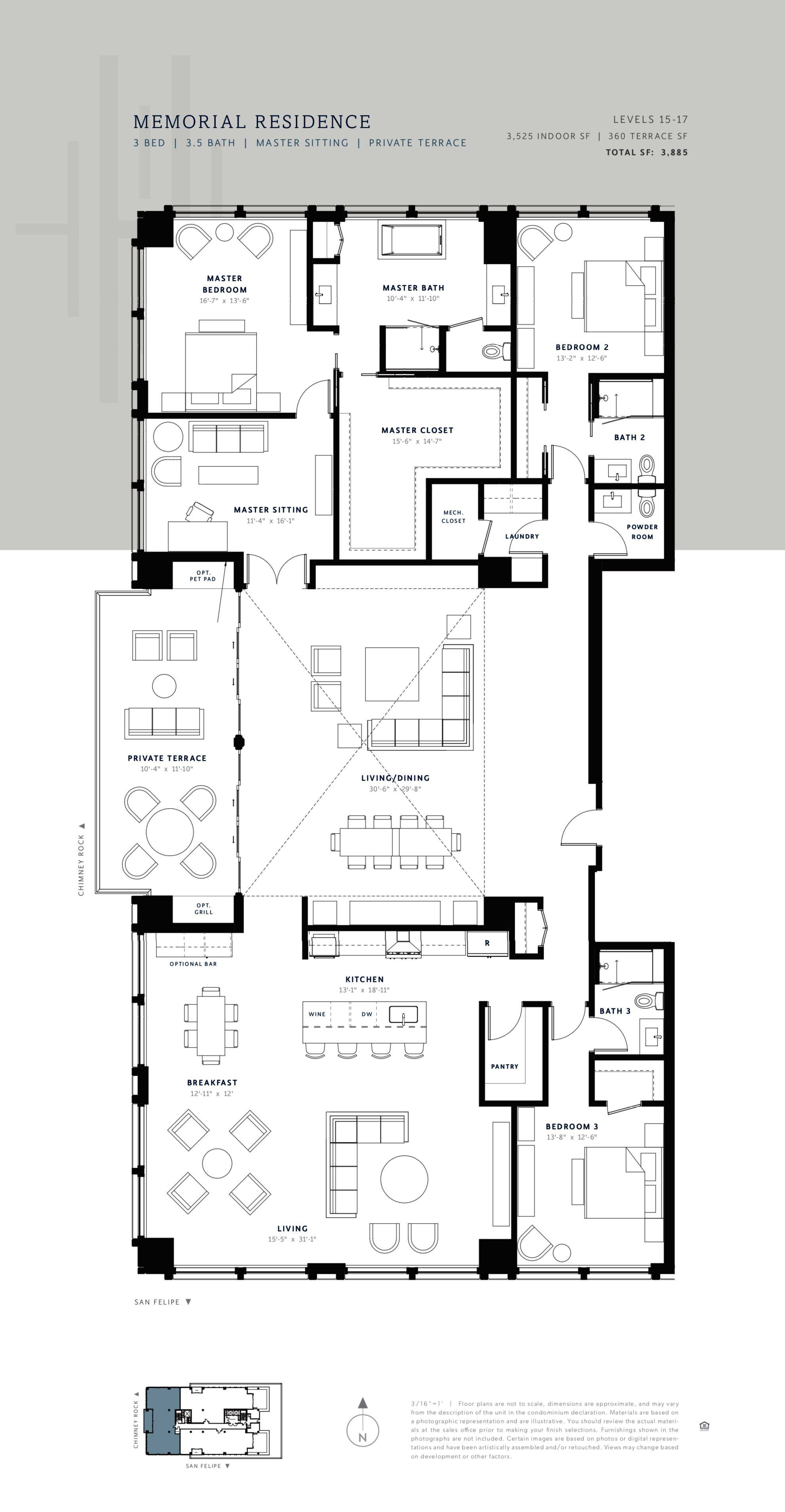 THE HAWTHORNE, Houston Condominium floor plan, Floor