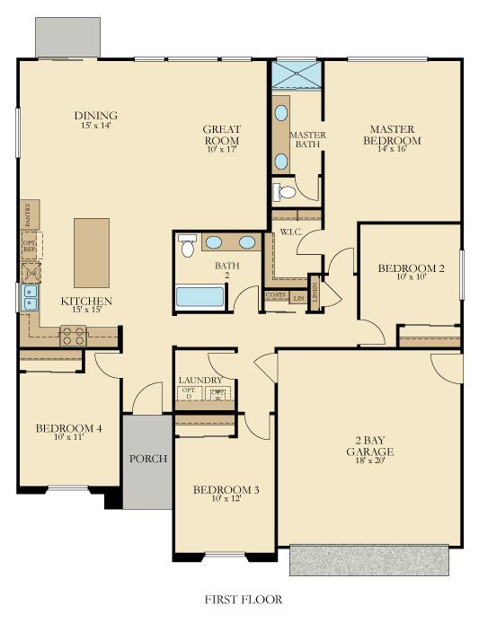 Foxtail floor plan from Lennar's California Series in the