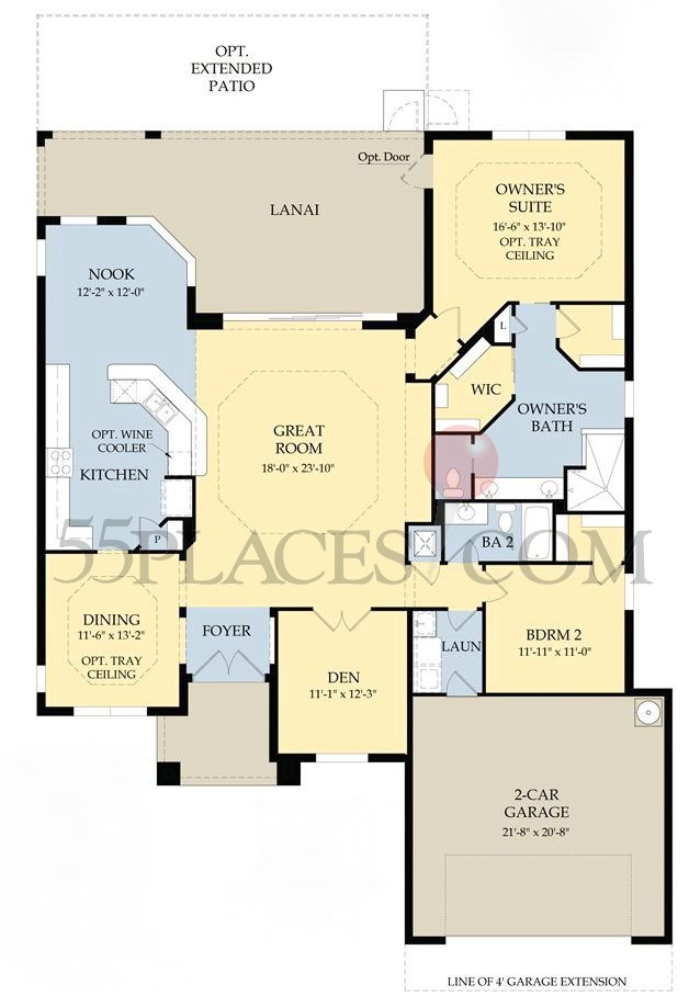 Barrington II Floorplan 2173 Sq. Ft The Quarry 55places