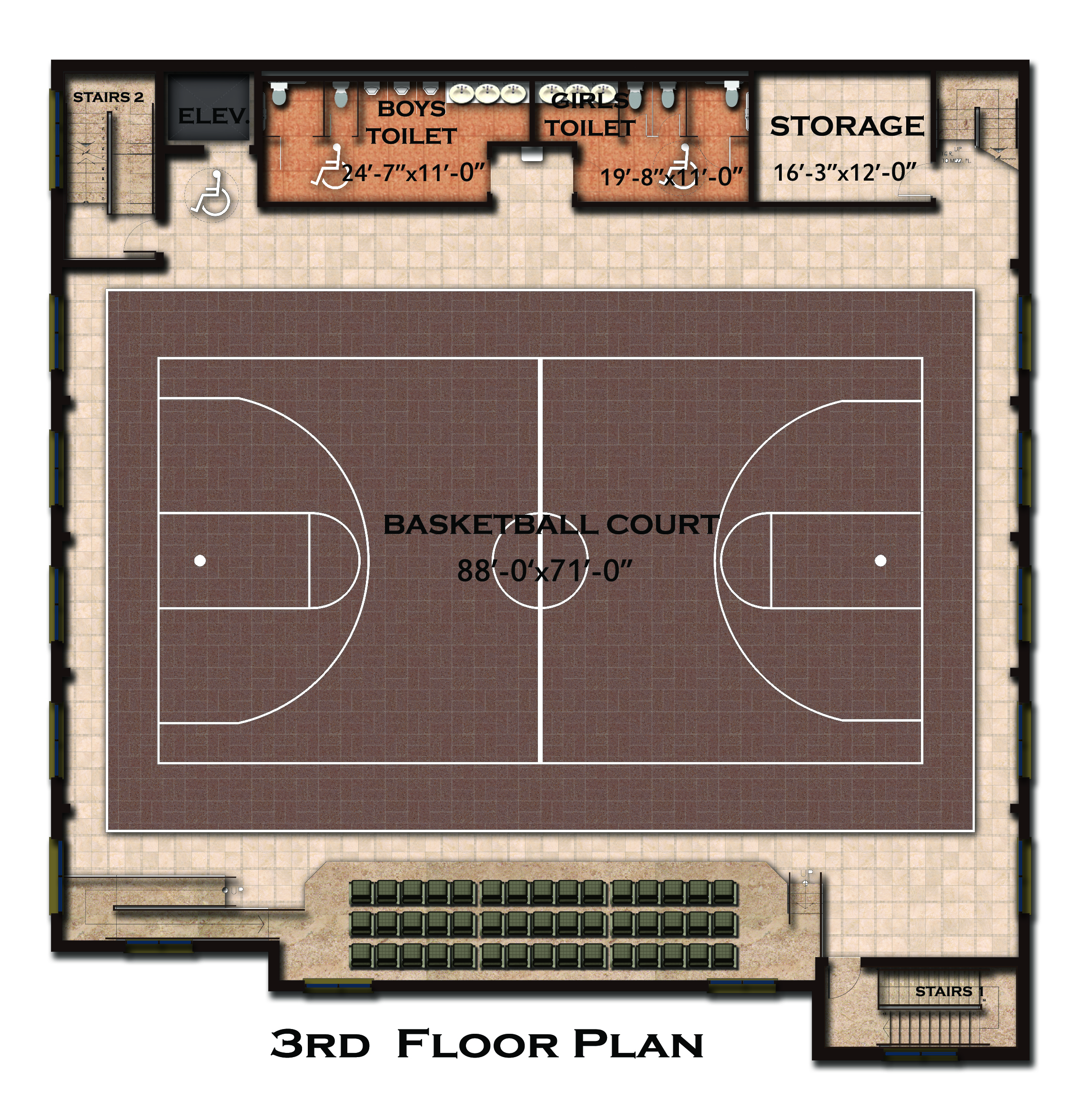 Home Floor Plans With Indoor Basketball Court