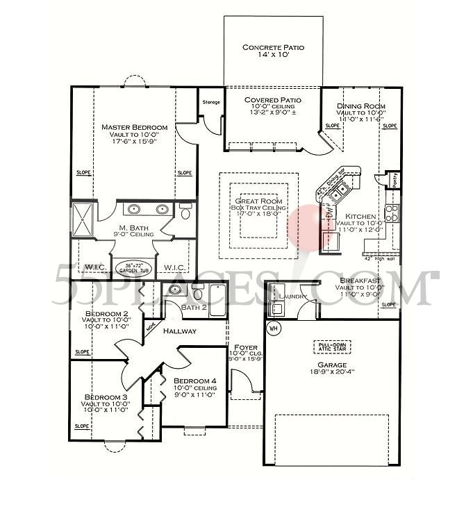 Burton Floorplan 1875 Sq. Ft Meadows of St. Patrick