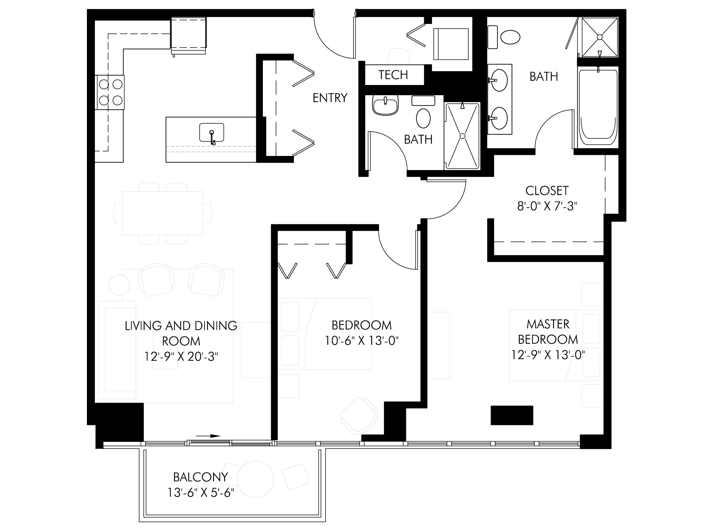 1000 Square Foot Floor Plans unit 1216 1200 square feet