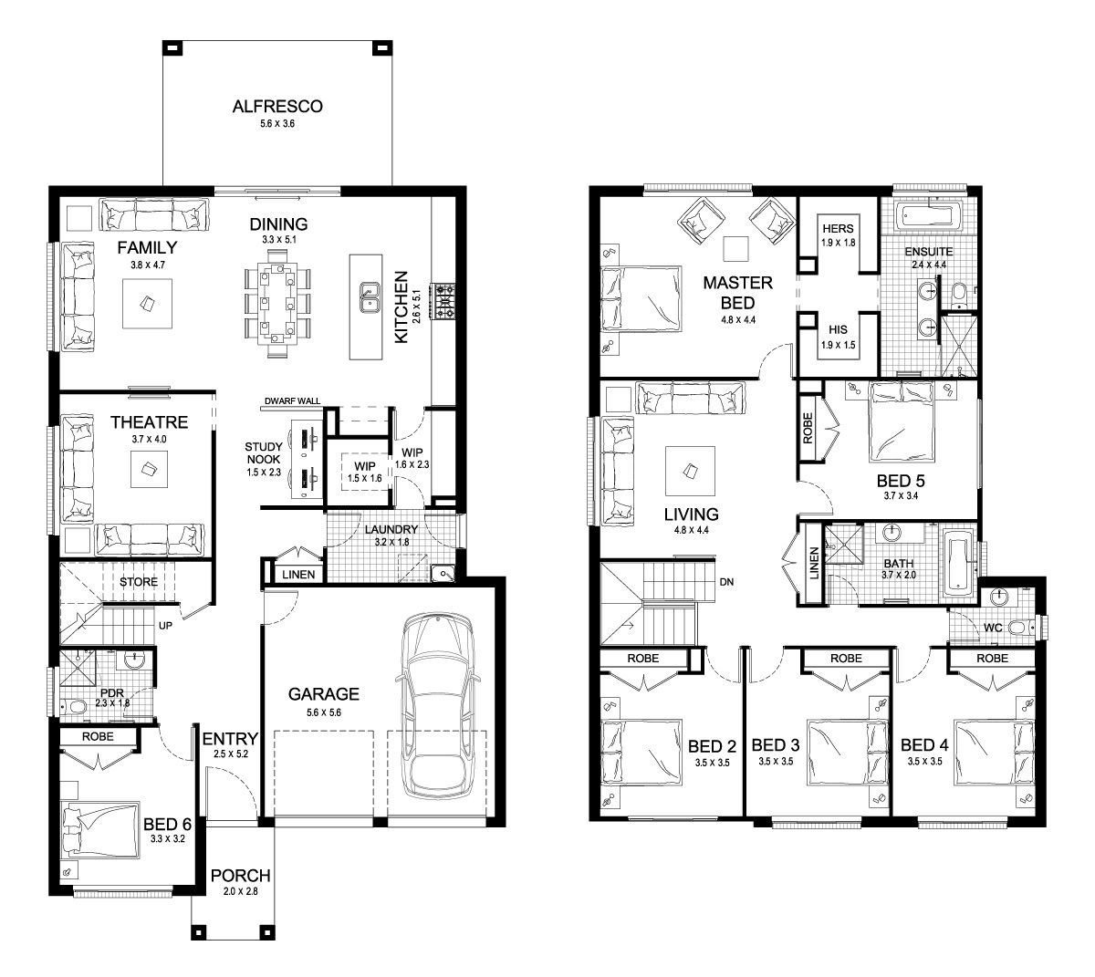 Aria 38 Double Level Floorplan by Kurmond Homes New
