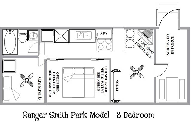 Ranger Smith™ Park Model 3 Bedroom Pet Friendly Yogi