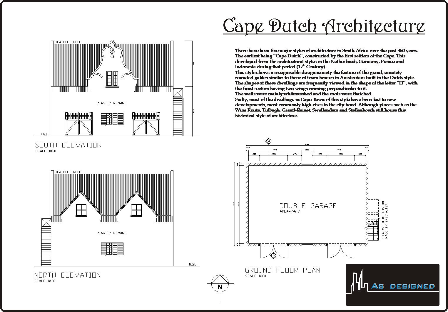 Simple Cape Dutch House Plans Placement Home Building Plans