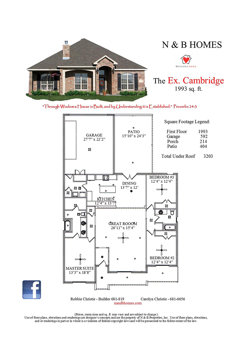 Ex. Cambridge 1,993 sqft Floor plans, New homes for sale