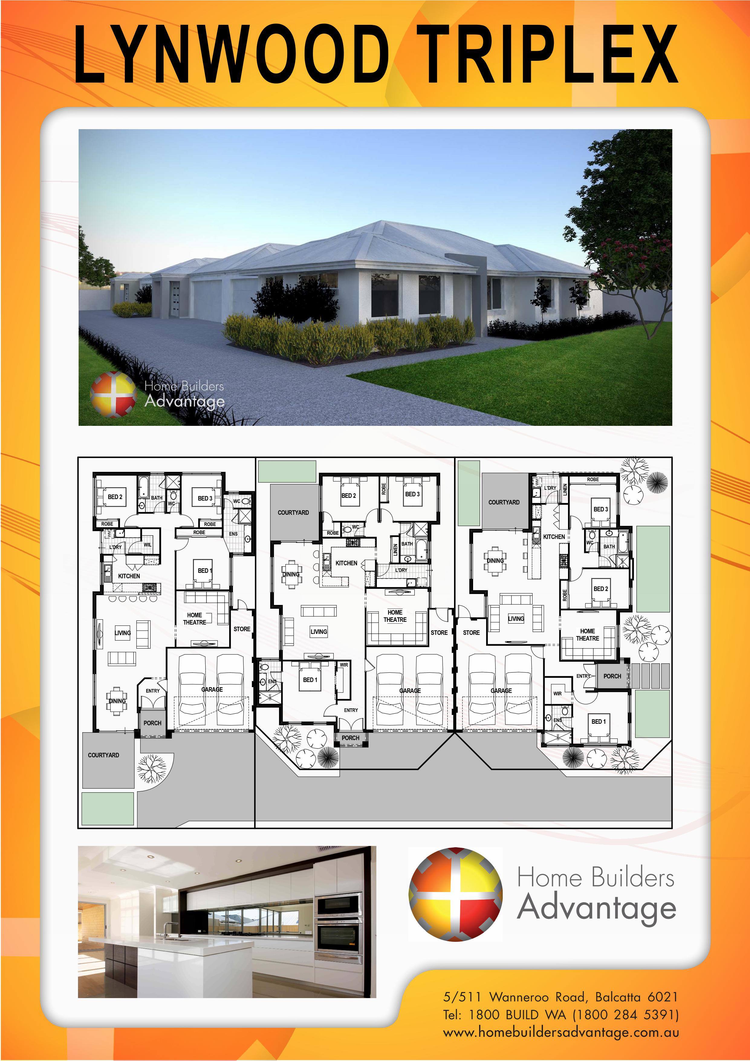 Duplex Triplex and Quad Floor Plans by HBA