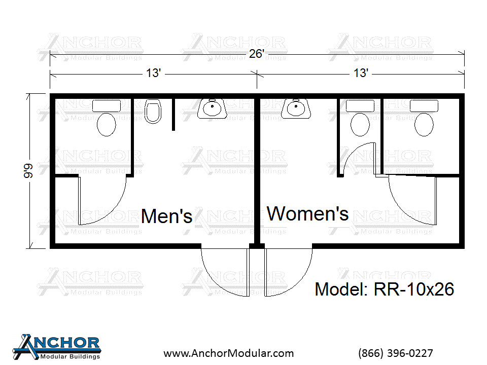 Modular Restroom and Bathroom Floor Plans Bathroom floor