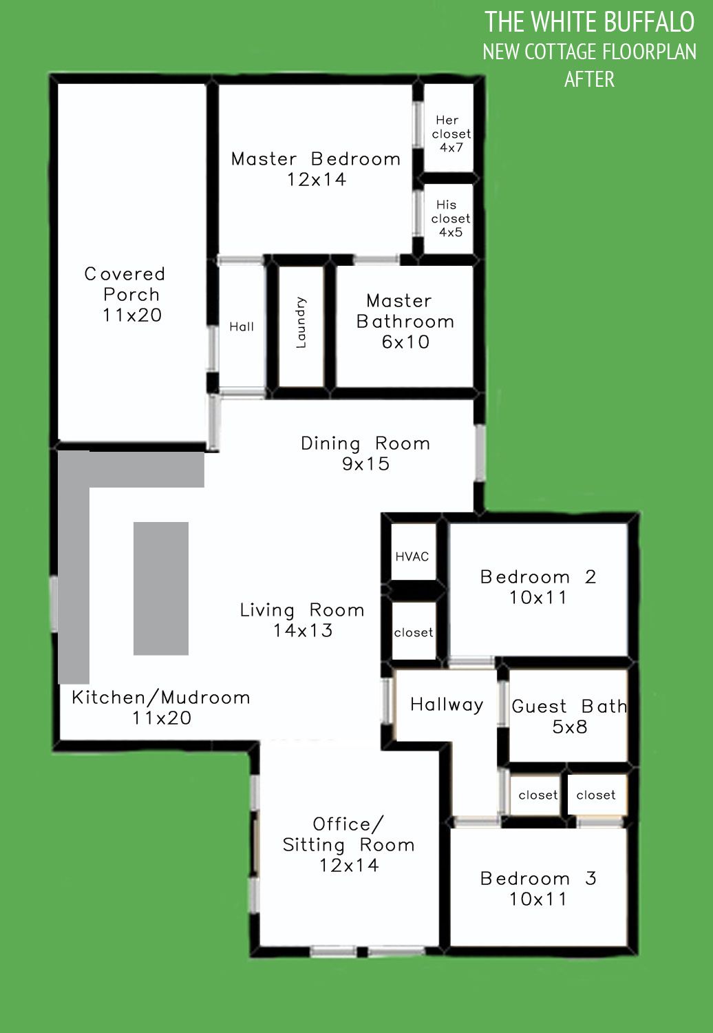 His and Hers Closets Floor plans, Cottage, Guest bath
