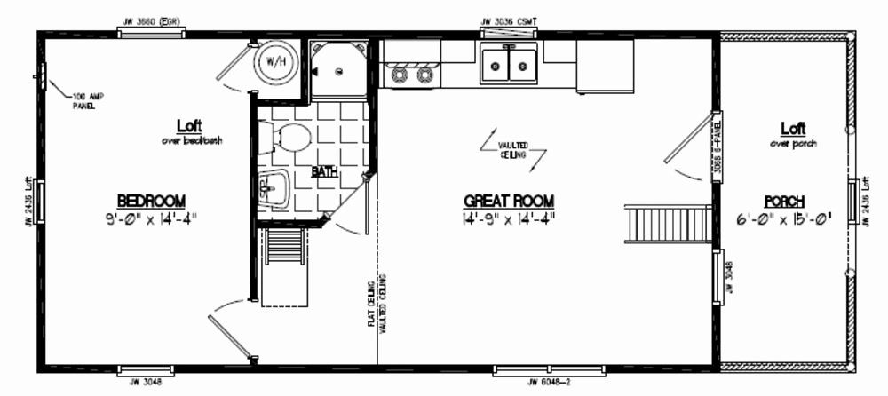 √ 16 20 X 36 House Plans in 2020 Floor plans, Cabin