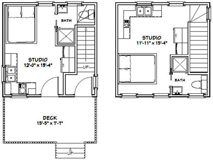 16x16 Duplex 441 sq ft PDF Floor Plan Instant Etsy