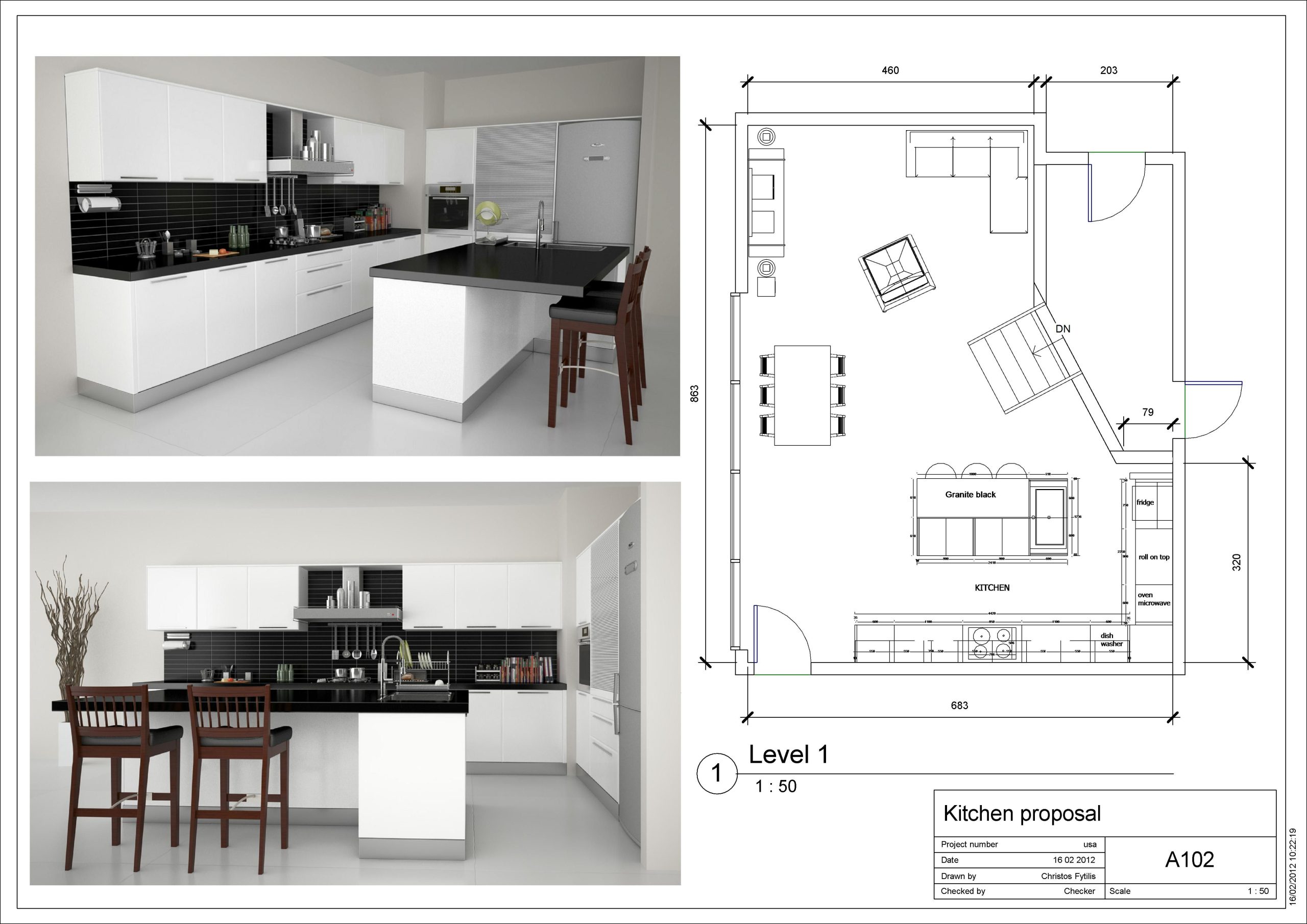 Galley Kitchen With Island Floor Plans floorplans.click