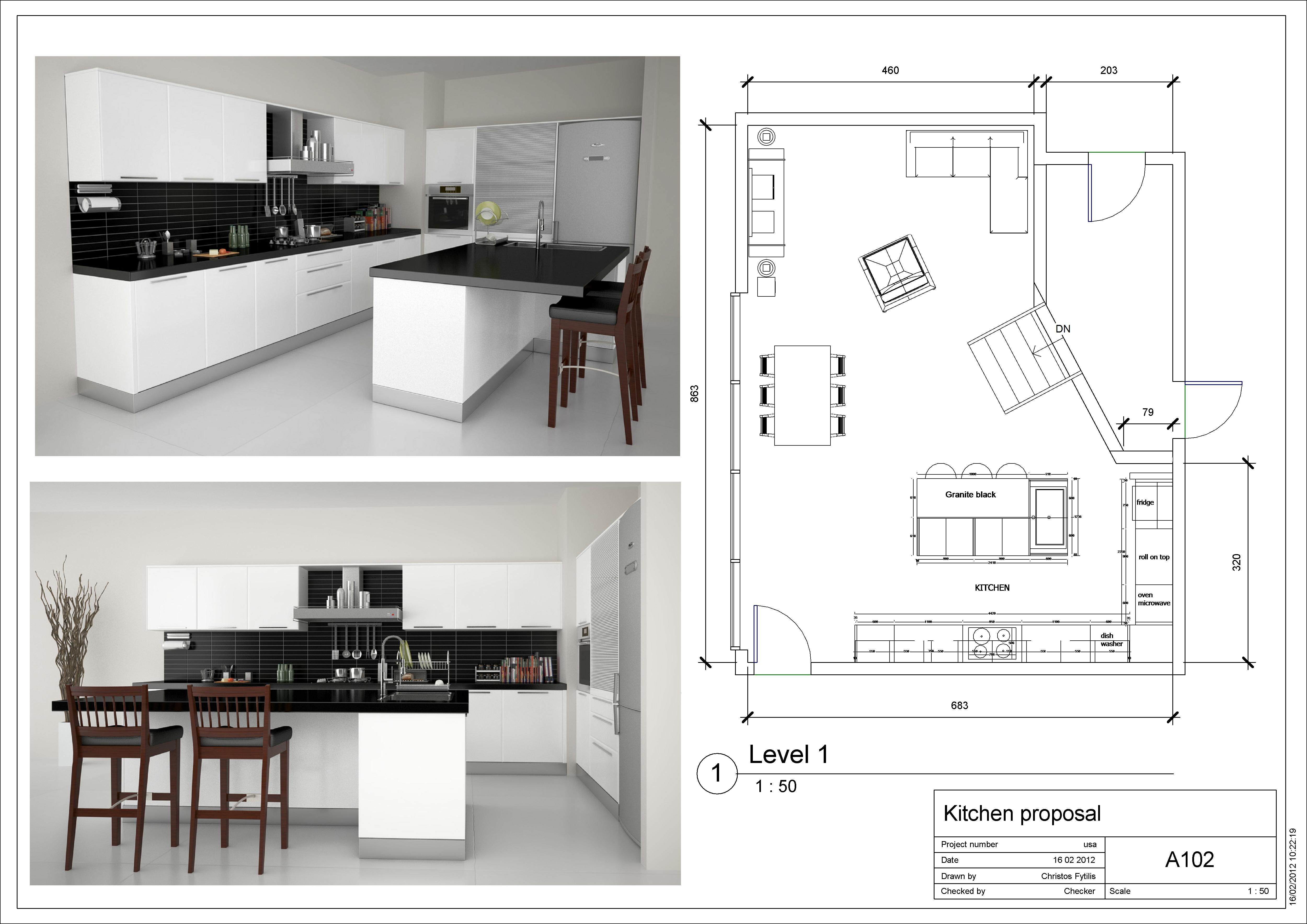 kitchen with island floor plans galley open remodel plan