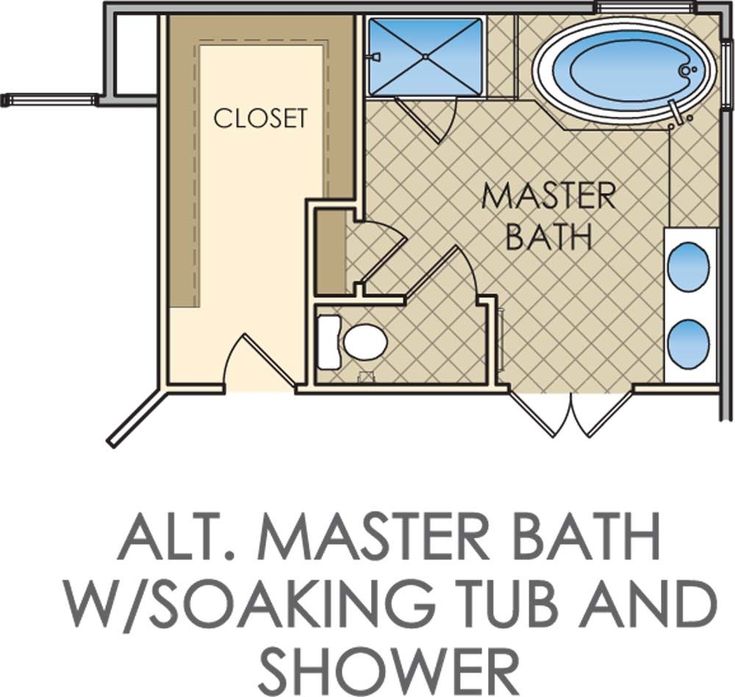 small master bathroom floor plans Kingsmill — Bathroom